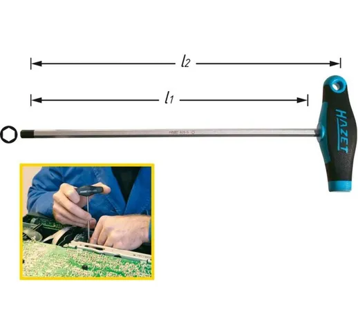  Officina e meccanica Cacciavite a esagono interno Dimensione chiave (metrica): 3 mm Lungh...