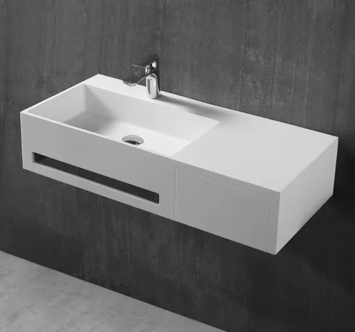 lavabo alex in artificial stone bianco opaco matt *** confezione 1 - Ogomondo
