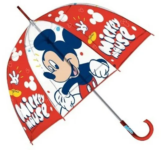  - Ombrello Pioggia Topolino a Cupola 60cm Ombrellino Mickey Mouse Bambini