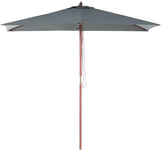 Beliani - Ombrellone da giardino grigio antracite 144 x 195 cm Flamenco - Grigio