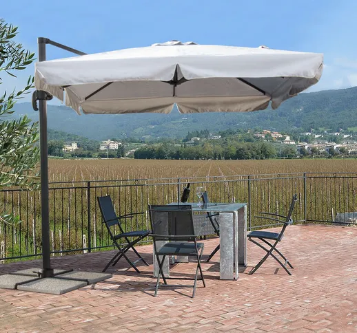 Ombrellone giardino 2.5 metri quadrato braccio alluminio bar hotel Paradise Modello stile:...