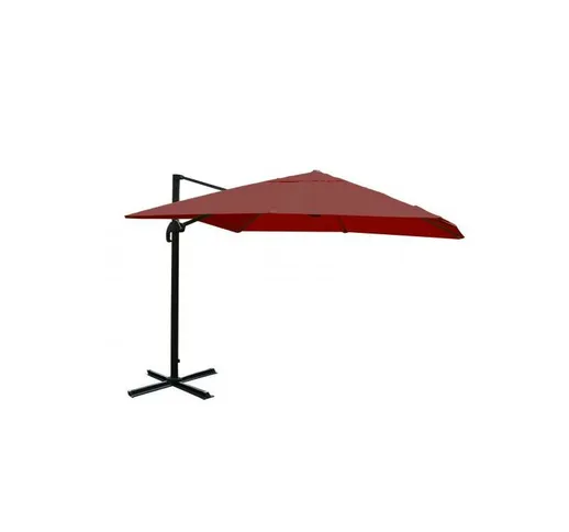 Ombrellone parasole HWC-A96 3x4m bordeaux girevole senza base