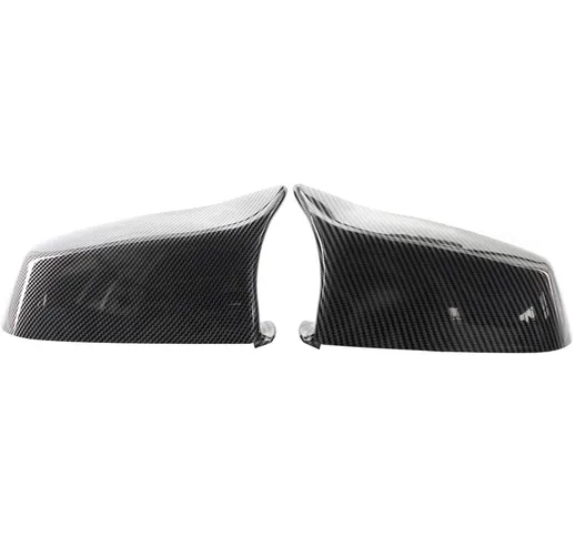 One Pair Modified Bullhorn Reversing Mirror Housings Carbon Pattern Replacement for BMW E6...