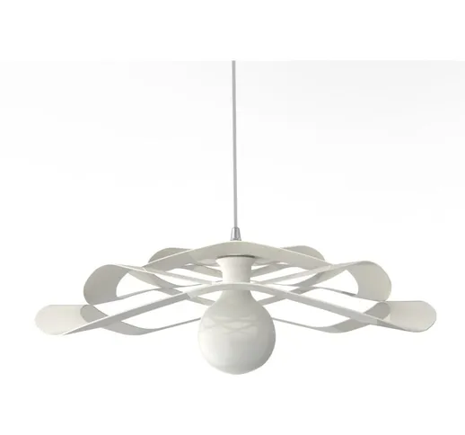 Lumicom - kami Plafoniera, 1X E27, max 42W, metallo, bianco opaco, D.60cm