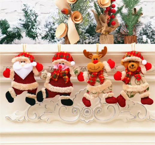 Ornamenti natalizi Ciondolo Regalo Babbo Natale Pupazzo di neve Renna Giocattolo Bambola H...
