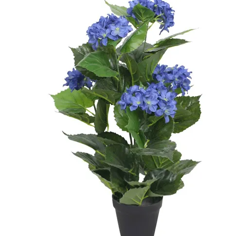 Ortensia Artificiale con Vaso 60 cm Blu