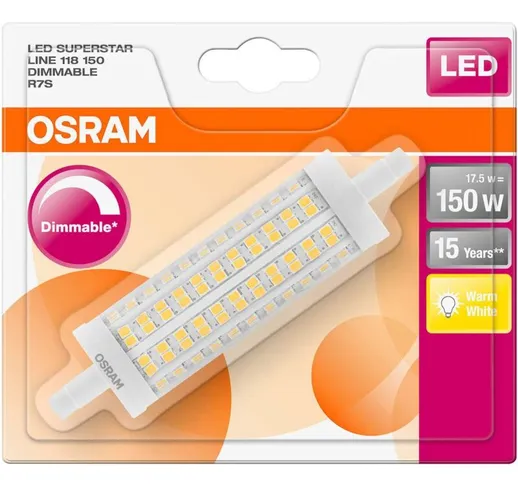 LED (monocolore) Classe energetica: A++ (A++ - E) OSRAM LED SUPERSTAR LINE R7s DIM 118.0 m...
