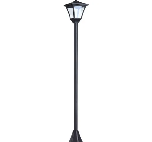 Lampione da Giardino Led a Pannelli Solari, Nero, 120cm - 
