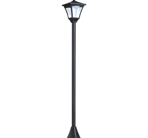  Lampione da Giardino Led a Pannelli Solari, Nero, 120cm