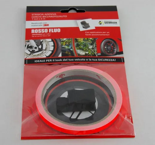 Pack strisce adesive per cerchi auto/moto/bici Fluorescenti materiale 3M Packaging - 6 pac...