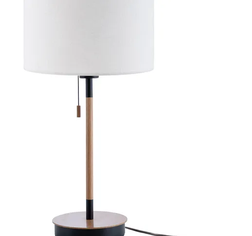 Paco Home - Lampada Da Tavolo Da Comodino Da Scrivania Altezza 49 cm Design Scandinavo Bia...