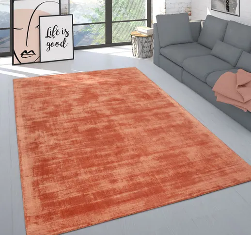 Paco Home - Pregiato tappeto a pelo corto realizzato a mano in moderno mix di materiali, a...