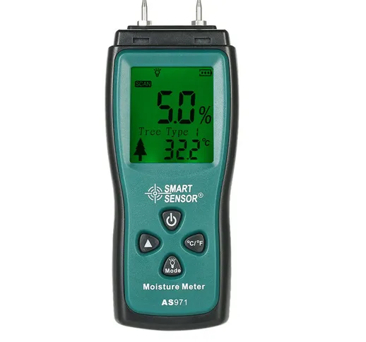 Mini misuratore di umidità per legno portatile Misuratore di umidità per legno lcd digital...