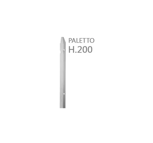 Paletto A T Altezza 200 Cm Sezione Mm 30X30X3 Zincato Palo Colore Zinco Da Giardino Recinz...