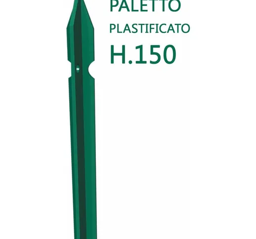 Paletto A T Sezione Mm 30x30x3 Altezza 150 Cm Plastificato Verde Per Recinzioni