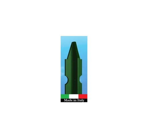 Paletto Recinzioni a t in Ferro Plastificato Verde-Sezione mm30X30X3-Altezza 250 cm
