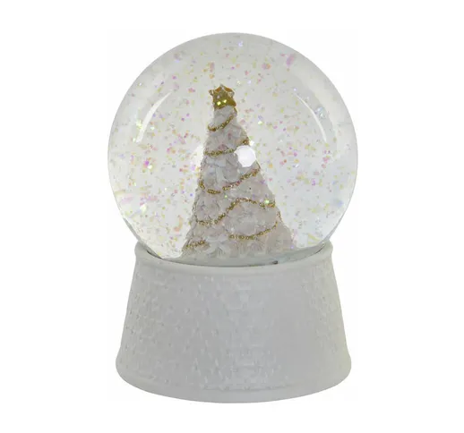 Palla di Natale Resina Vetro Albero (10 x 10 x 14 cm) - Dkd Home Decor