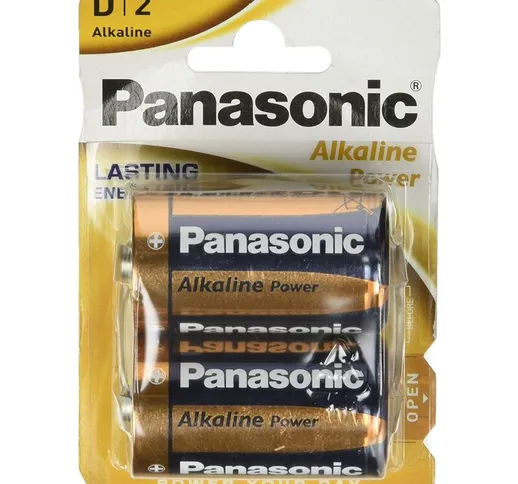 Panasonic Alkaline Power Torcia, confezione da 2 pezzi, LR20-D 15V – Alpha Elettronica PAP...