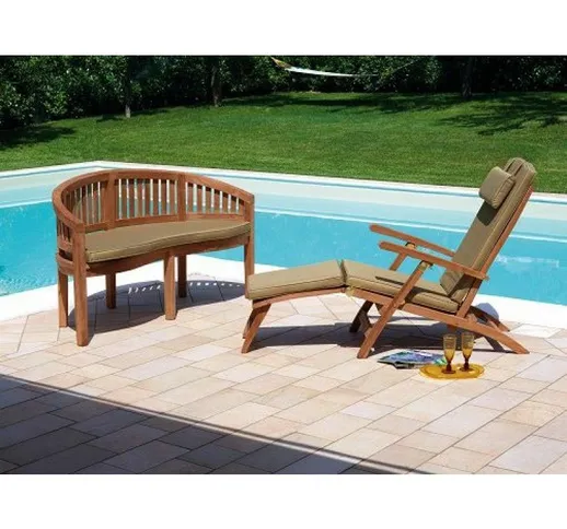 Smmo - Panca da giardino in legno teak Linosa - 150 cm