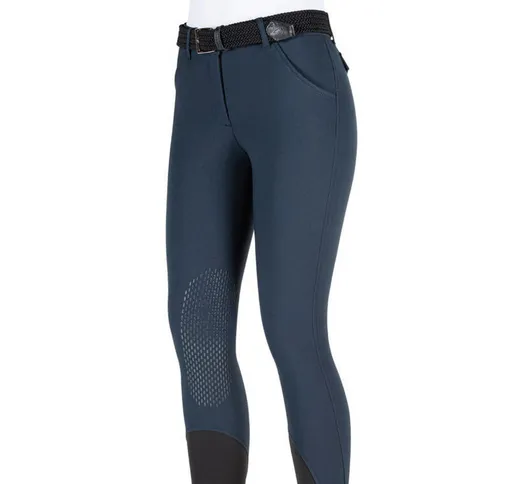 Pantalone donna grip al ginocchio modello Bice : 46 IT, Blu navy - 