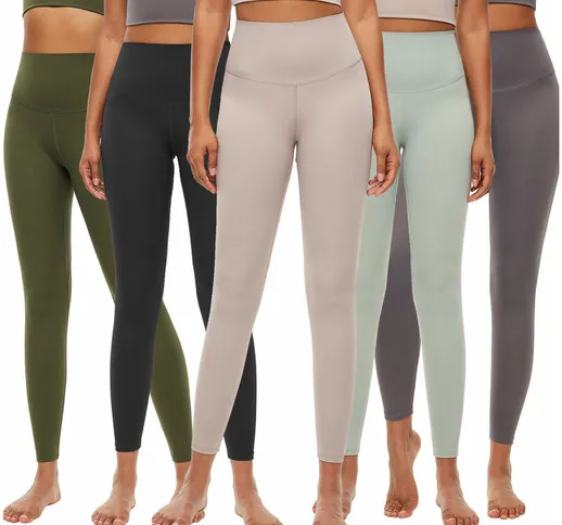 Pantaloni da yoga per donna Vita alta Leggings sportivi Collant Push up Allenamento fitnes...