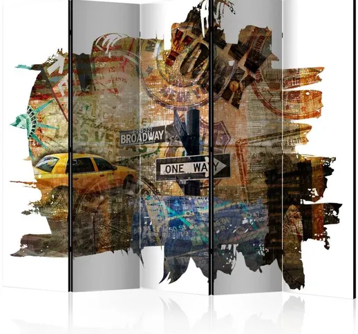Paravento New York Collage II Room Divi cm 225x172 Artgeist