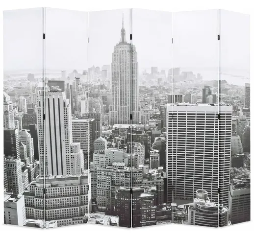 Paravento Pieghevole con Stampa New York Bianco e Nero vari dimensioni dimensioni : 228 x...
