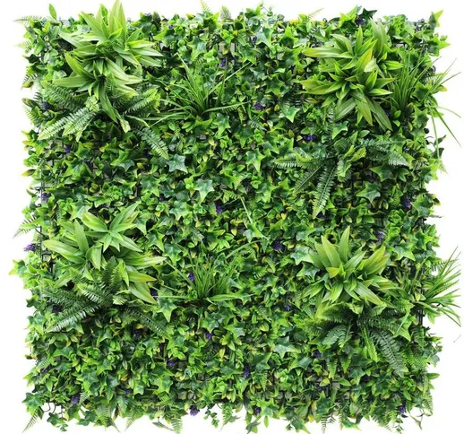 Vente-unique - Parete vegetale sintetica set da 3 m² Verde - matcha - Verde