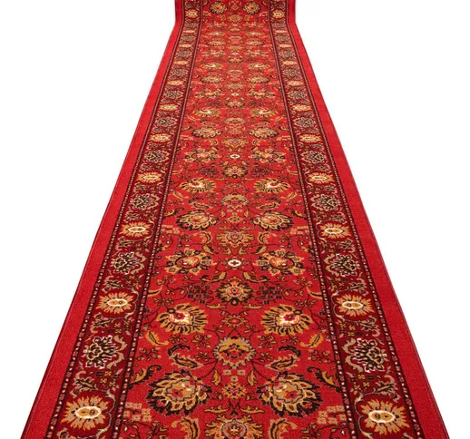 Passatoia antiscivolo tradycja Tradizione rossa gomma 80cm red 80x170 cm