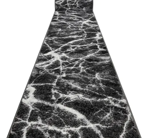 Passatoia bcf morad Marmur Marmo antracite / nero 70 cm black 70x190 cm