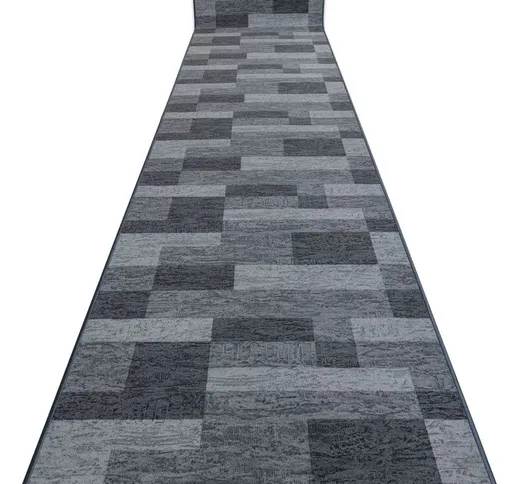 Passatoia gommata icona grigio 80cm gray 80x390 cm