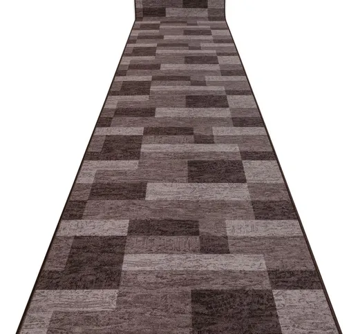 Passatoia gommata icona marrone 80cm brown 80x330 cm