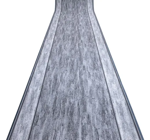 Passatoia gommata rama grigio 80cm gray 80x1150 cm