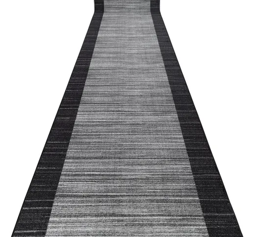 PASSATOIA GOMMATA STREIFEN 90 cm anthracite Toni grigio e argento 90x1250 cm