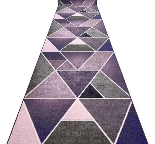 PASSATOIA gommata TRIANGOLI la gomma violet 90 cm Toni viola 90x310 cm