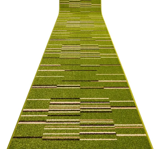 Passatoia HEAT-SET FRIESE NELI verde - limetta 70 cm Toni verde 70x1250 cm