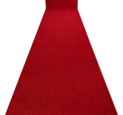 Rugsx - Passatoia KARMEL pianura carminio / rosso 70 cm Toni rosso 70x280 cm
