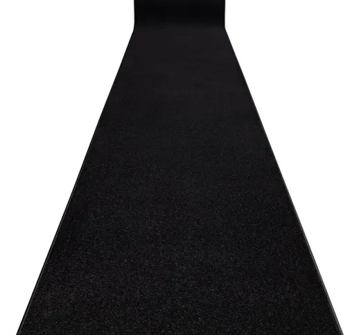 Rugsx - Passatoia KARMEL pianura, un colore nero 70 cm Nero 70x260 cm