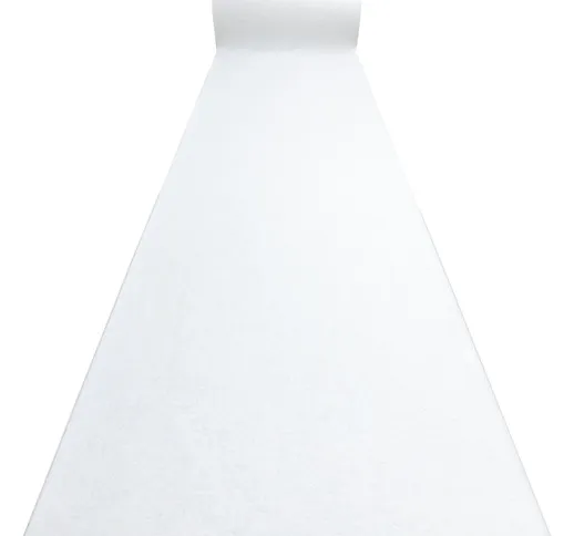 Passatoia spessa gommata rumba 1950 Nozze colore unico bianco 60cm white 60x410 cm