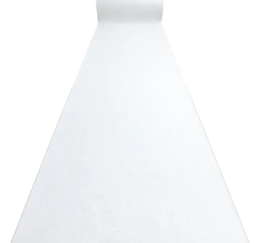 Passatoia spessa gommata rumba 1950 Nozze colore unico bianco 60cm white 60x530 cm