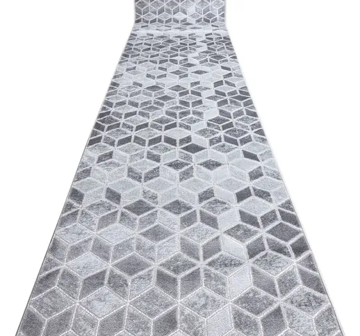 Passatoia Structural MEFE B400 due livelli di pile grigio 150 cm Toni grigio e argento 150...