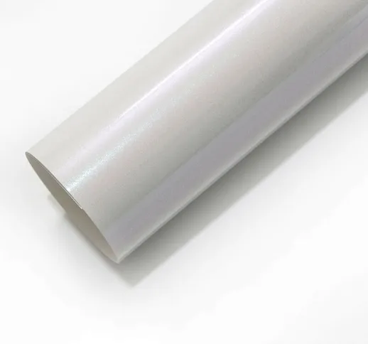 Pellicola adesiva bianco perlato opaco per car wrapping e tuning Misura - 152cm x 10 Metri