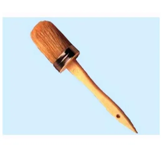 Pennelli ovalini manico legno - Numero 14 - mm. 50x67 Conf. 12 Pz