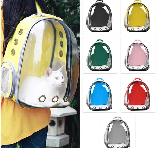 Pet Dog trasparente zaino portante borsa da viaggio Progettato per la corsa Escursionismo...