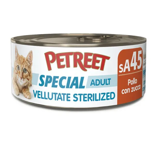 Petreet - Natura Le Vellutate Sterilized per Gatto da 70 gr ST06 - Pollo e Zucca