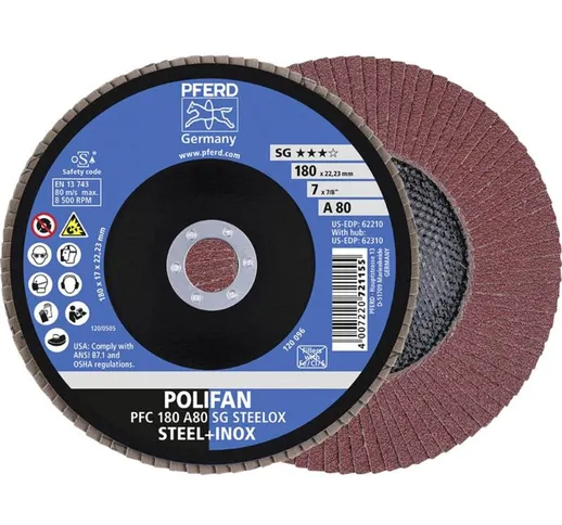  67708185 POLIFAN-disco PFC 180 A 80 SG STEELOX Diametro 180 mm 10 pz.