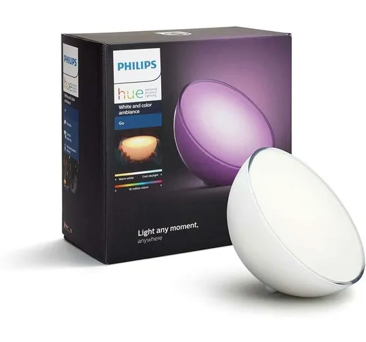  - hue go lampada wireless white and color ambiance, lampada portatile connessa, zigbee +...