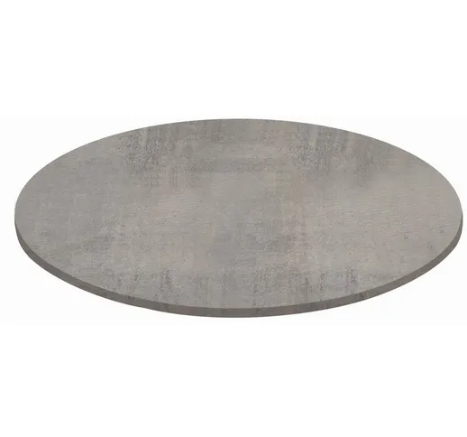 Piano per tavolo spargi rotondo effetto cemento ø 70 cm - Grigio