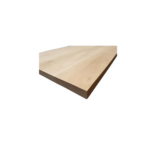 Piano tavolo legno massello rovere europeo refilato spessore 4 cm varie misure dimensione...