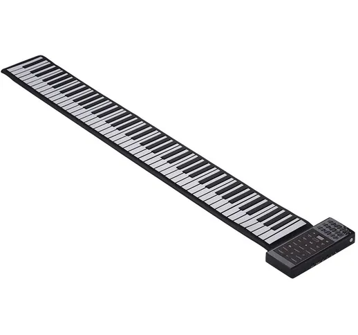 Pianoforte elettrico portatile 88 tasti Roll Up Piano Tastiera digitale multifunzione Alto...